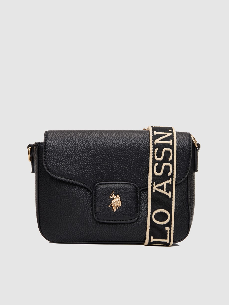 New Mansion Flap Crossbody μαύρη